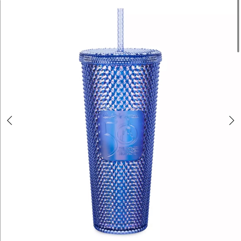 RARE Walt Disney World 50th Anniversary Geometric Starbucks Tumbler with Straw